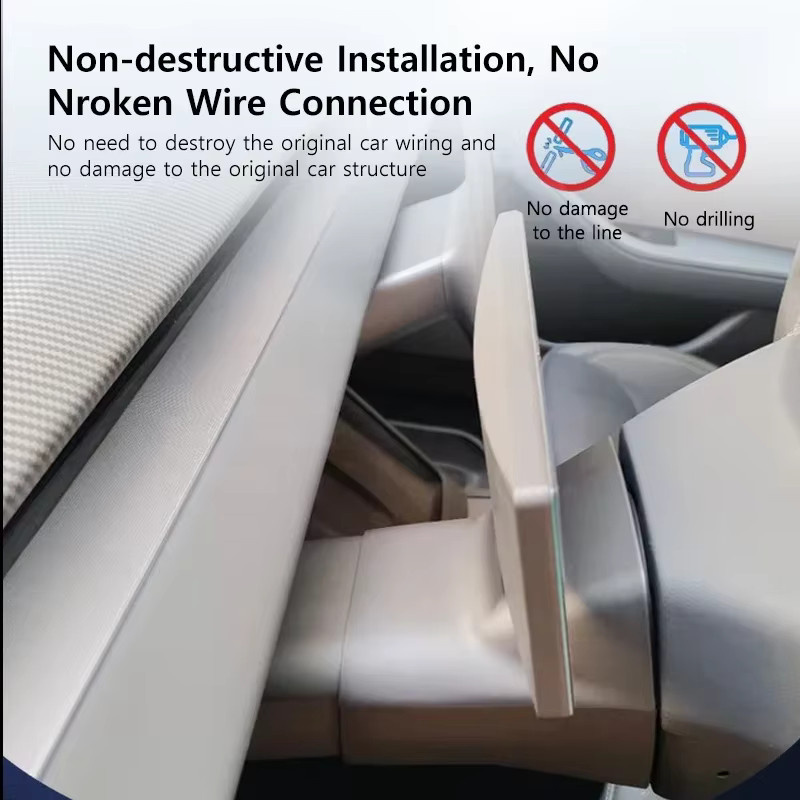 8,8 Zoll IPS Touchscreen Dashboard-Display für Tesla Model Y und Model 3 (2021-2026) mit AMD Ryzen Linux-System, CarPlay und HUD in Schwarz - Bild 4