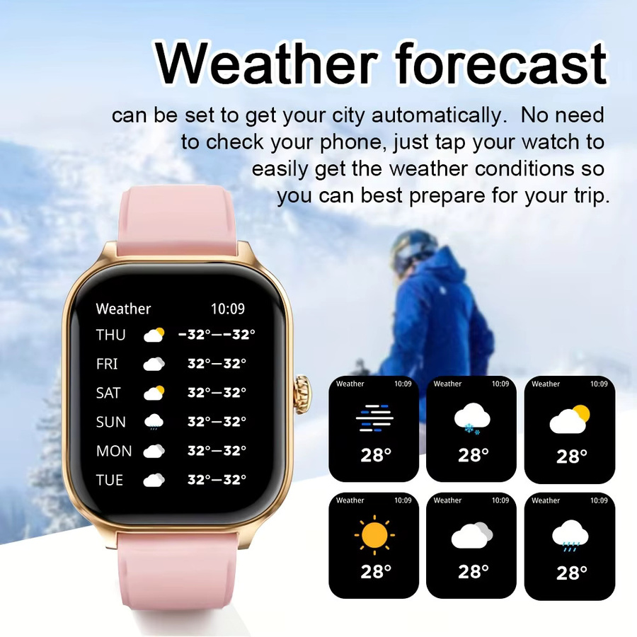 LAXASFIT H9 Promax Smartwatch in Silber mit Bluetooth-Anruffunktion, Herzfrequenz-Monitor und Gesundheits-Tracking - Bild 5