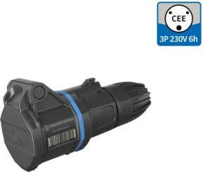Walther Werke CEE NEO Kupplung 16A 3P 6h IP54 in Blau und Schwarz - Bild 1