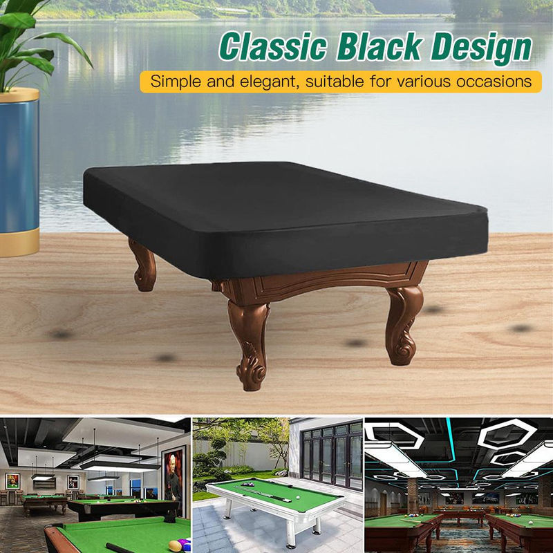 TOMTOP JMS Billardtisch-Abdeckung aus wasserdichtem Oxford-Stoff mit PVC-Beschichtung in Silber und Schwarz - Bild 7