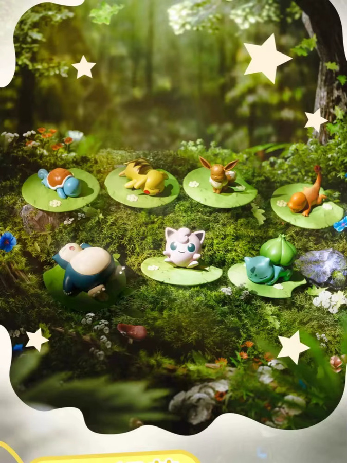 HOLLY BOX Pokémon Pikachu Snorlax Eevee Bulbasaur Jigglypuff Actionfiguren - Bild 5