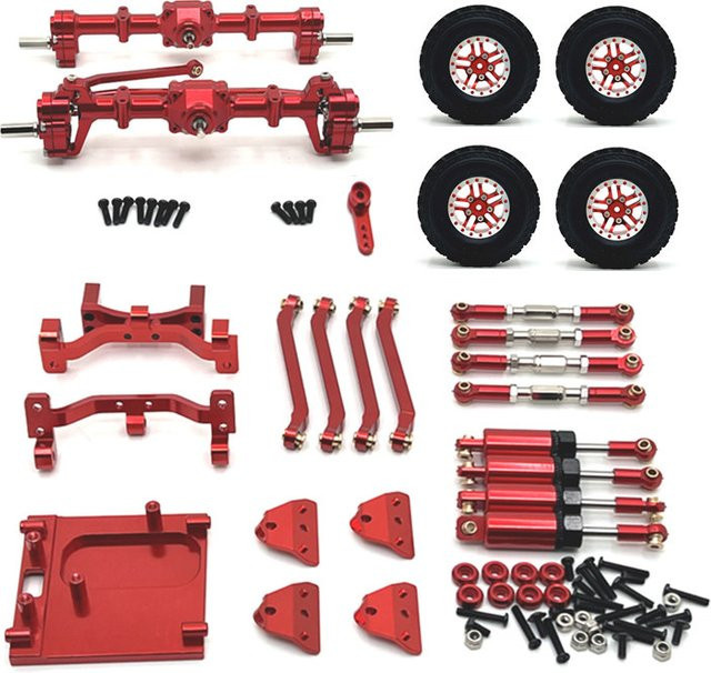 JIKEFUN MN Modell Metall Upgrade Zubehör, RC Auto Teile, Rot - Bild 1
