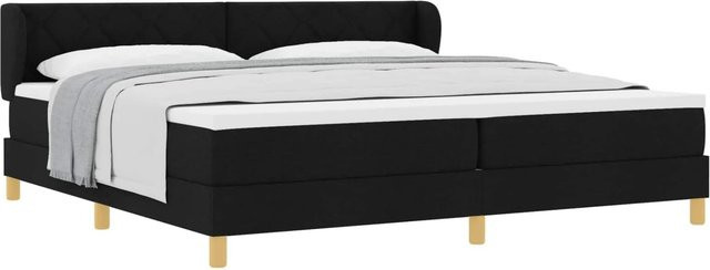 vidaXL Boxspringbett mit Matratze Schwarz Stoff B/T/H: 200 x 200 x 280 cm - Bild 1