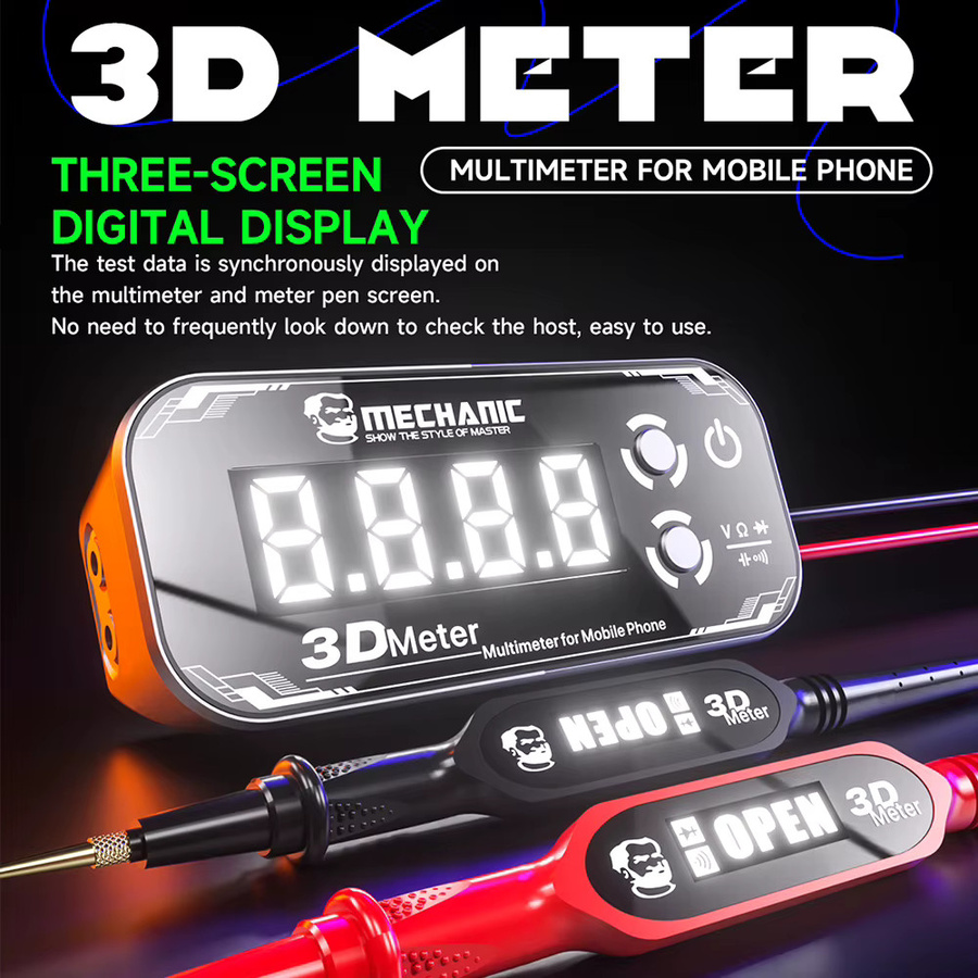 MECHANIC Detective 3.0 Multimeter mit drei Bildschirmen und Digitalanzeige zur Messung von Spannung, Kapazität und Widerstand - Bild 3