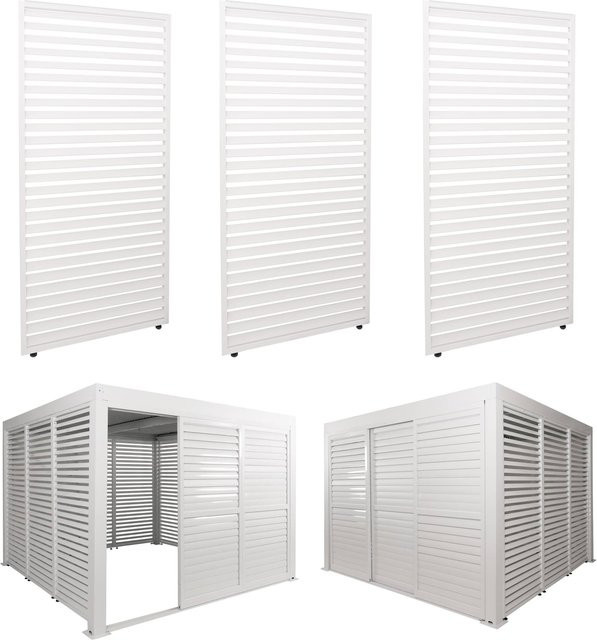 3er-Set Aluminium Paneele für Pergola MCW-L46 in Weiß, B/H: 204 x 271 cm - Bild 1