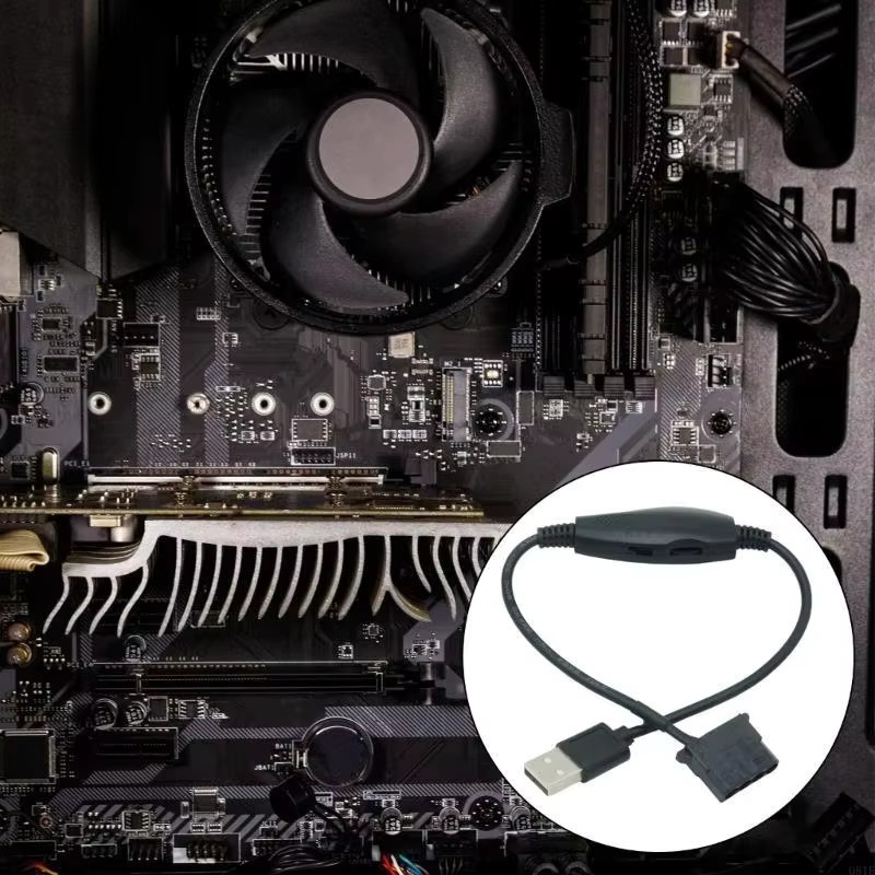 RGeek USB auf 4-Pin 5V Lüfteradapterkabel mit Drehzahlregelung in Schwarz - Bild 4