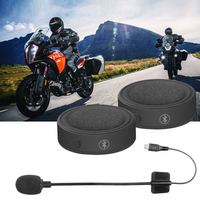 kebidumei BT17 Motorrad Helm Headset Bluetooth 5.0 Drahtlose Freisprecheinrichtung mit Stereo Musik Player und Noise Reduction in Schwarz - Bild 1