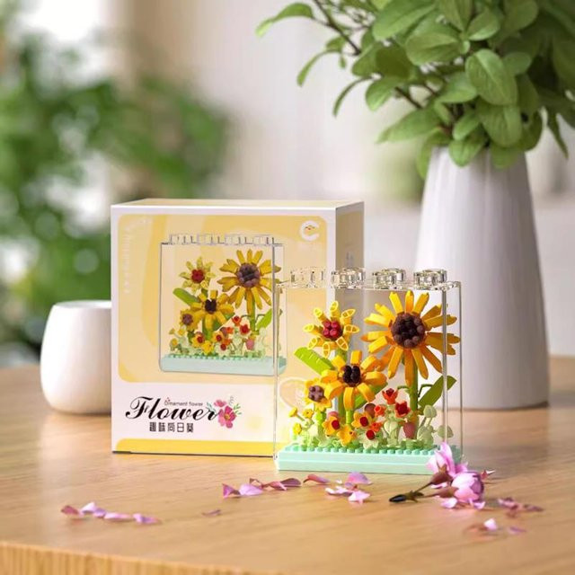 Yiran toy Kreative Bausteine Traum-Blumenkasten Blumenstrauß - Bild 1