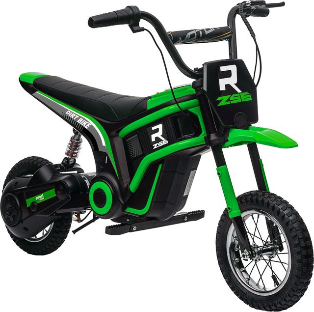 HOMCOM Kinder Elektro Motorrad 12V, Grün, ab 8 Jahre - Bild 1
