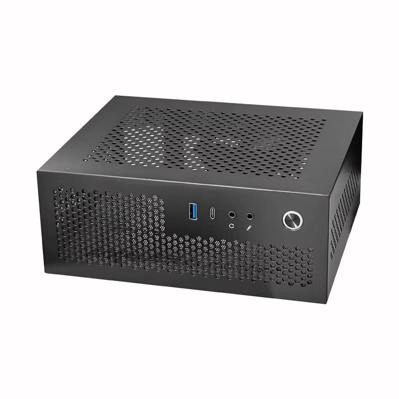 TFDP Mini-ITX Computergehäuse in Schwarz mit USB-C und USB 3.0 für Flex-Netzteile - Bild 2