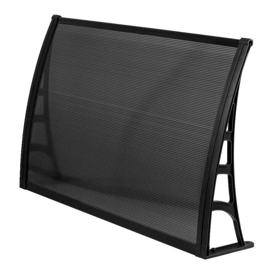 Brosplast Vordach für den Hauseingang aus Aluminium in Schwarz, B/H/T: 120 x 23 x 70 cm - Bild 3