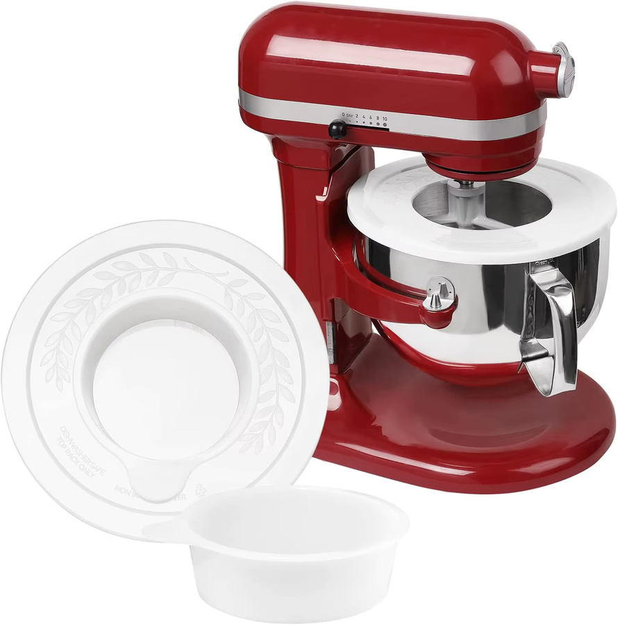 2 Stück Mixer Schüssel Abdeckungen aus Kunststoff für KitchenAid Edelstahl Rührschüsseln, passend für 5,5 qt, 6 qt und 7 qt - Bild 2