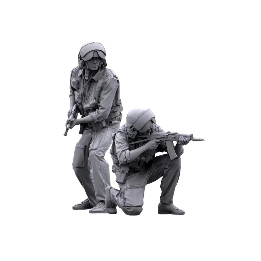 GK Sowjetischer Hubschrauberpilot, Resin-Soldatenmodell, 1:48, Bausatz - Bild 2