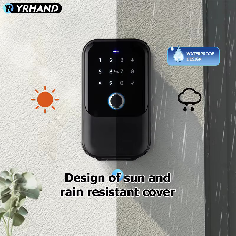 YRHAND TTlock Smart Schloss in Schwarz mit Fingerabdruck, digitaler Karte und Tuya-Unterstützung, IP66 wasserdichtes elektronisches Schloss für dein Smart Home - Bild 4