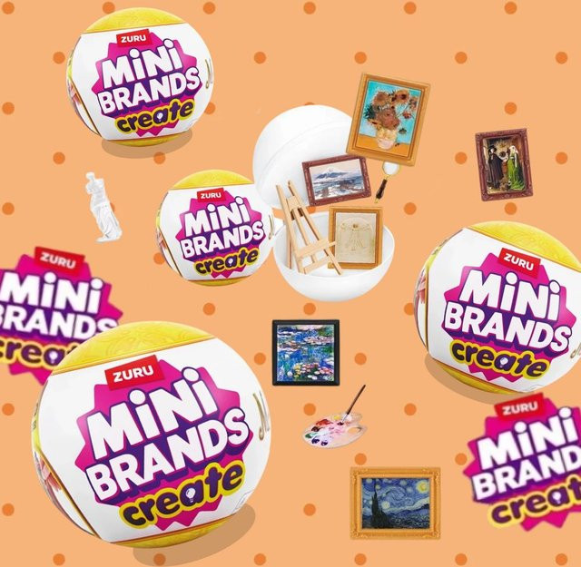 ZURU 5 Surprise Mini Brands Berühmte Gemälde, Kreativ-Set, Mystery Box - Bild 1