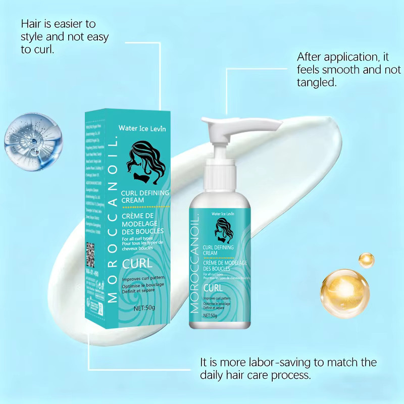 Water Ice Levin Locken definierende Creme mit Keratin und Biotin, Unisex - Bild 4