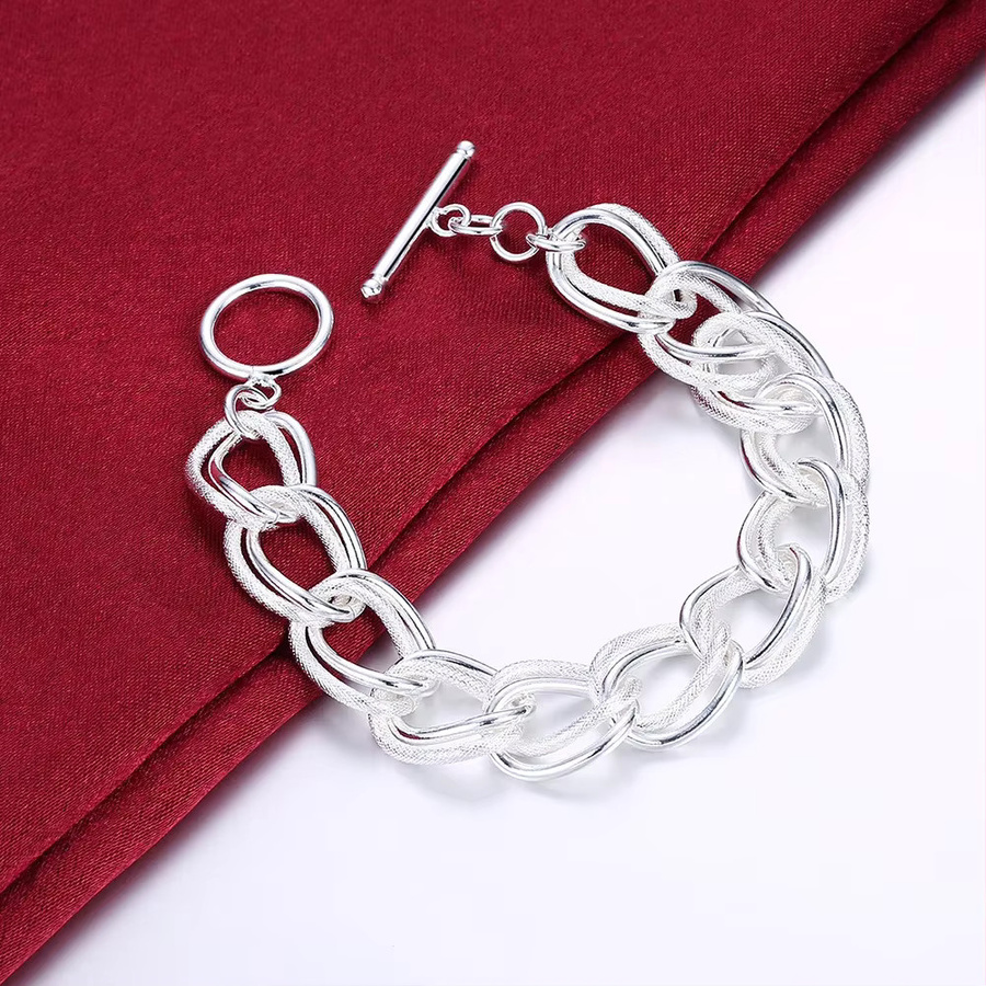 URMYLADY Doppel-Twist-Kettenarmband, 925 Silber, Damen - Bild 2