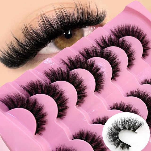 HBZGTLAD Künstliche Wimpern, 3D-Nerzwimpern, Black, Unisex - Bild 1