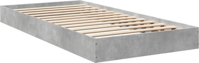 vidaXL Bettgestell modern in Betongrau aus Holzwerkstoff B/T/H: 75 x 190 x 17 cm - Bild 1