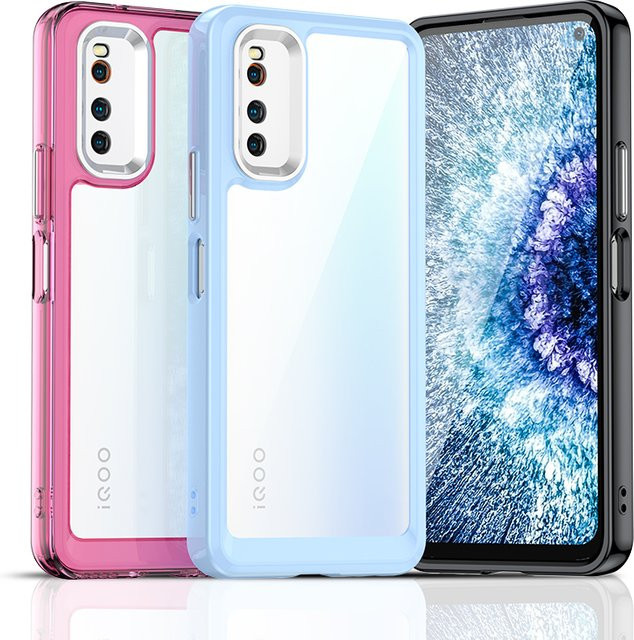 Bunte stoßfeste Schutzhülle für iqoo neo 5, neo 5 lite, neo 3, neo z1 und iqoo 7 5g in Multicolor und Grau - Bild 1