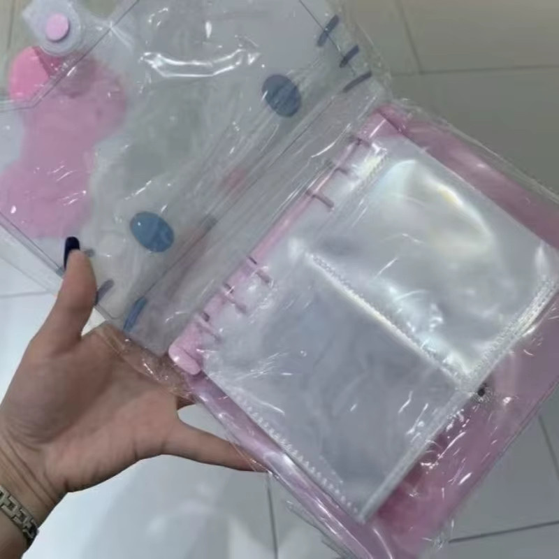 Sanrio Anime Notizbuch A6 Rosa mit süßem Herz-Design und Loseblatt-Funktion - Bild 2