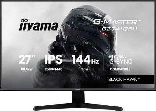 Iiyama G-Master Black Hawk G2741QSU-B1 Gaming-Monitor, 27 Zoll, IPS, QHD, 144Hz, Schwarz - Bild 1