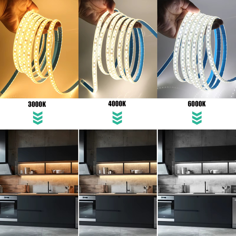 HEGEHE IP68 Wasserdichter LED-Streifen Weiß mit 120 LEDs pro Meter als flexibles Lichtband für den Außenbereich und Garten - Bild 2