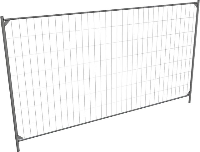 Schake Mobilzaun Standard Pro Site Fence aus Stahl, Feuerverzinkt, B/H: 350 x 200 cm - Bild 1