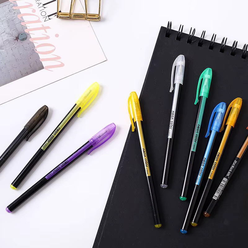 Baikingift Glitter Gel Stifte Set, 12 Teile, Mehrfarbig, Glitzer Marker für Schule, Büro und Kunst - Bild 5