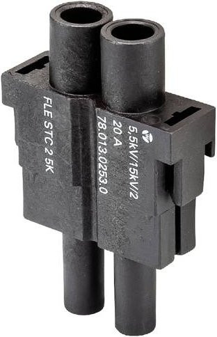 Wieland Electric Moduleinsatz 78.013.0253.0 mit 2 Polen in Schwarz - Bild 1