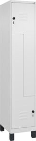 C+P Z-Spind Classic PLUS mit 2 Fächern, Füße, Farbe: Weiß/Grau, H x B x T: 195 x 40 x 50 cm - Bild 1