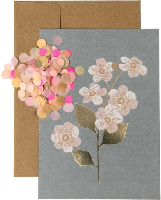 Rico Design Paper Poetry Grußkartenset Magnolie dunkelgrau - Bild 1