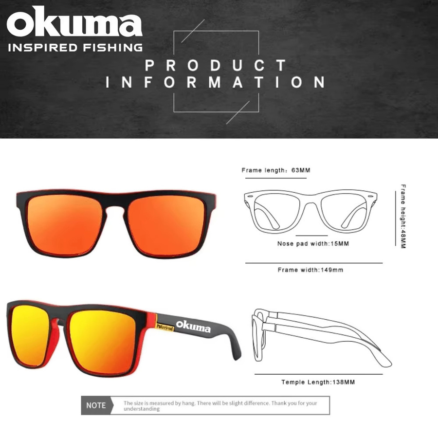 Okuma Sonnenbrille, Unisex, Vollrand, Schwarz, Kunststoff, polarisiert - Bild 4