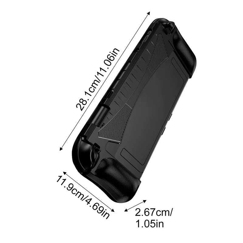 DIXSG TPU Schutzhülle für Switch 2 in Weiß mit ergonomischem gebogenem Griff, sturzsicher und kratzfest - Bild 6