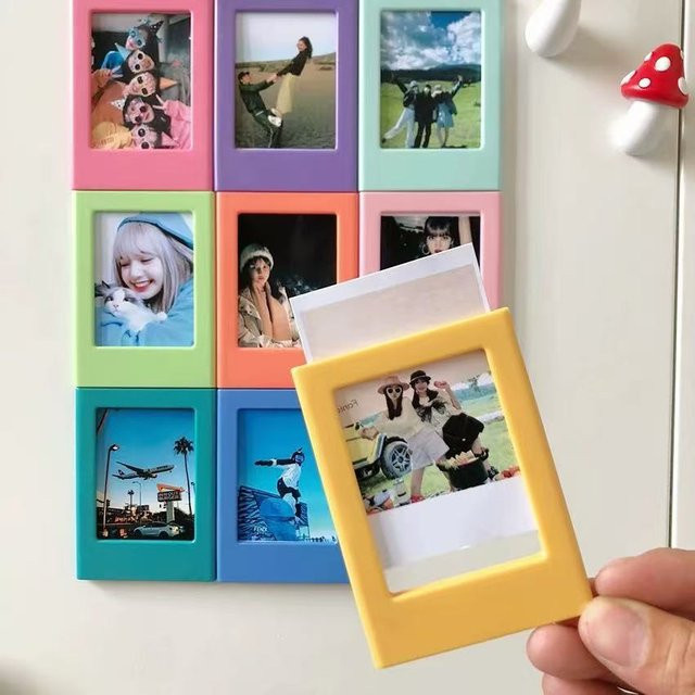 Magnetfotorahmen für Fujifilm Instax Mini Filme, 3-Zoll quadratisch, Multicolor, für Instax Mini 99, SE, 40, EVO und Link 2 - Bild 1