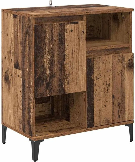 vidaXL Sideboard Modernes Altholz Design in Braun B: 60 cm, T: 35 cm, H: 70 cm - Bild 1