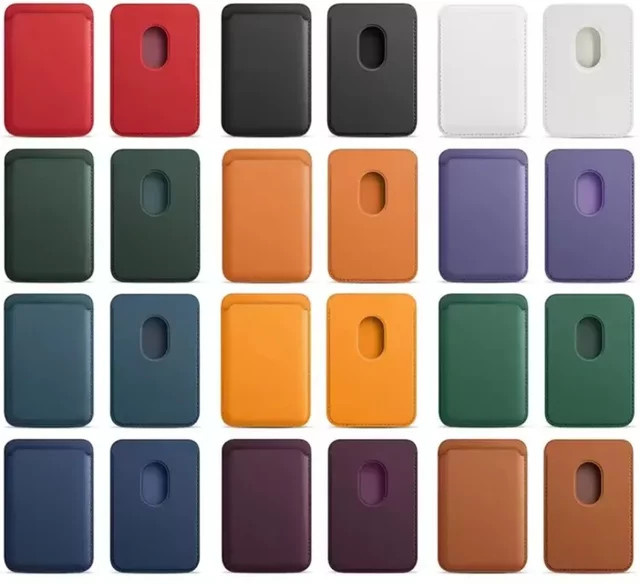 Magnetische Leder-Kartenhalter-Hülle für MagSafe kompatible iPhone 17 16 15 Pro Max und Samsung in Rot - Bild 1
