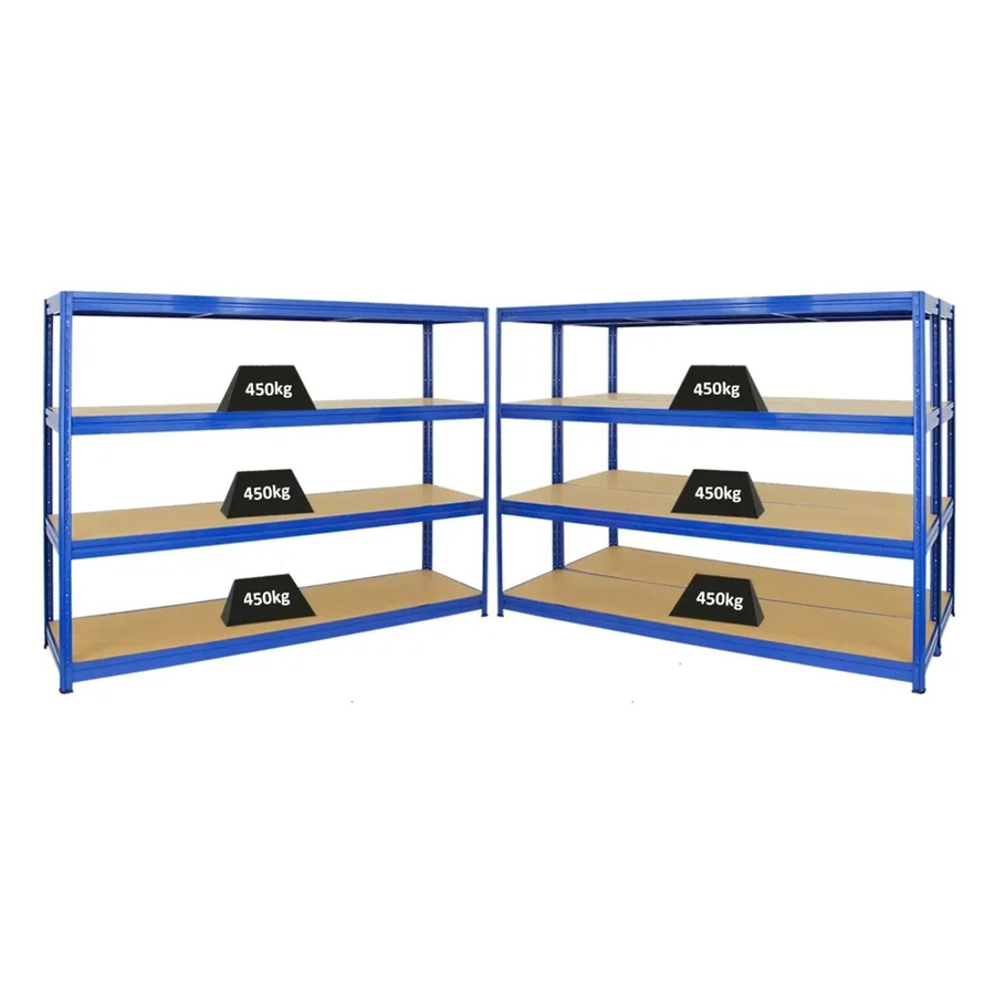 3er Set PROREGAL Dino Schwerlastregal Blau, H x B x T: 180 x 240 x 60 cm, Fachlast 450 kg - Bild 2
