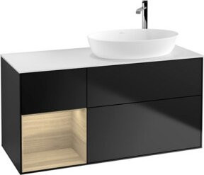 V&B Waschtischunterschrank Finion mit Wandbeleuchtung, Farbe: Weiß lackiert, Breite: 120 cm, Tiefe: 50,1 cm, Höhe: 50,1 cm - Bild 1