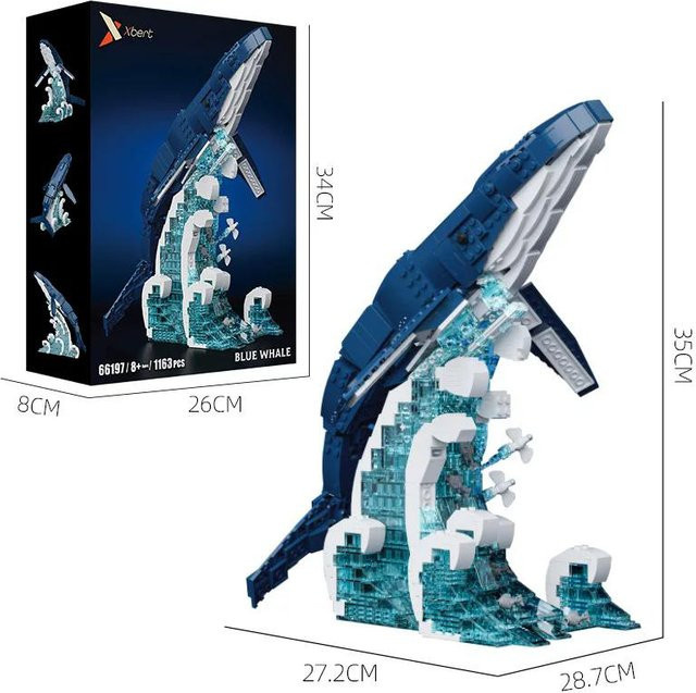 Blauwal Baustein Modellbausatz, 1163 Teile - Bild 1