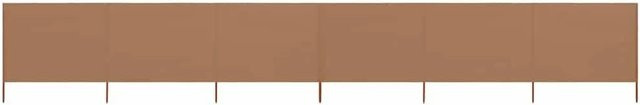 vidaXL 6-teiliger Windschutz Paravent aus Holz in Beige, B: 800 cm, H: 160 cm - Bild 1