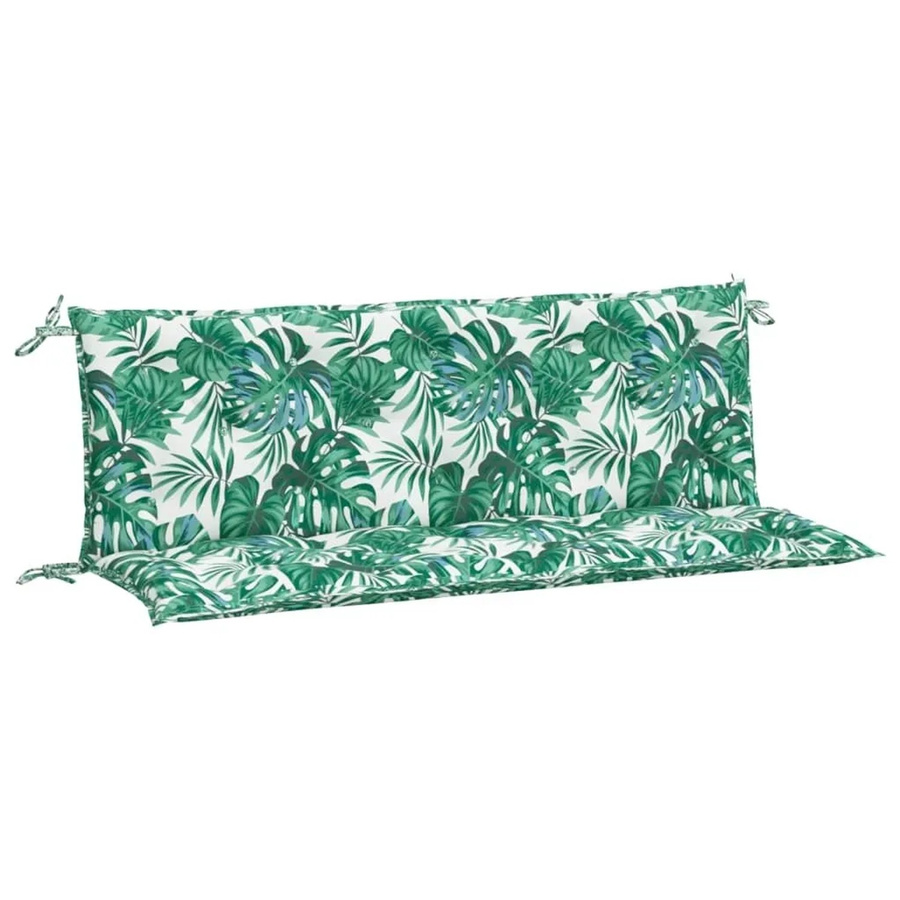 vidaXL Gartenbank-Auflagen 2er-Set mit Blattmuster aus wasserabweisendem Oxford-Gewebe, B/T/H: 150 x 50 x 7 cm - Bild 2
