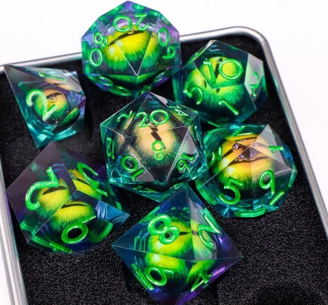 Dungeons and Dragons Beholder Eye Dice, Polyedrisches Würfelset, Harz, Bunt - Bild 1