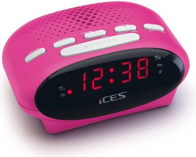 Lenco ICR-210 Radiowecker in Pink mit FM-Funktion - Bild 1