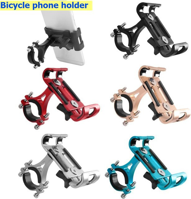 Motorrad-Fahrrad-Telefonhalter aus Aluminiumlegierung in Blau mit 360 Grad Drehung und Anti-Rutsch-Funktion für GPS und Smartphones wie iPhone oder Xiaomi - Bild 1