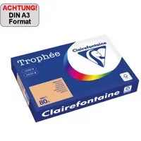 Clairefontaine Trophée Color Kopierpapier DIN A3, 80 g/m², 500 Blatt, Multicolor/Aprikose - Bild 1