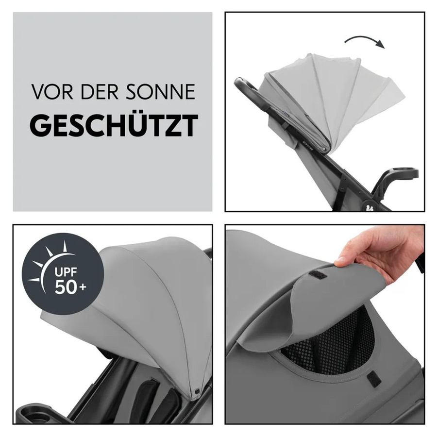 Hauck Buggy Shop N Care Set in Grau mit Reboarder Pearl Pro 2 und XXL Zubehörpaket - Bild 6