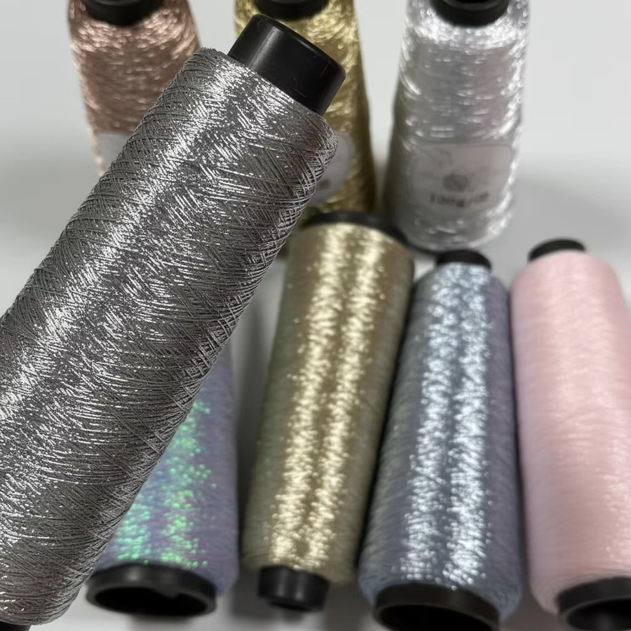 Feines Gold-Silber-Garn in Mehrfarben für DIY-Projekte, 100 g pro Rolle, Durchmesser: 0,8 mm - Bild 2