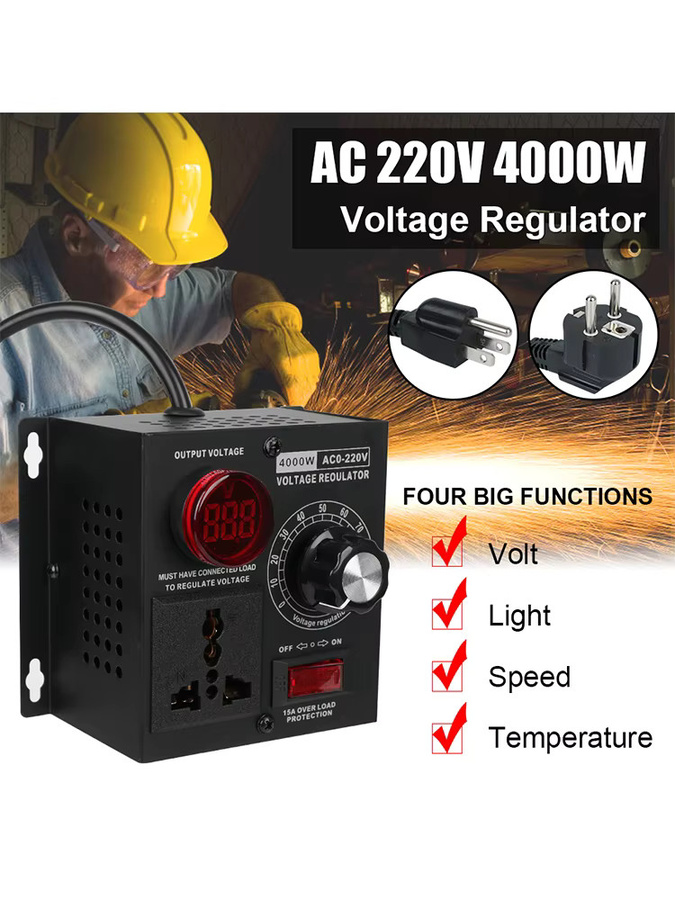 Silicon Electronics Hochleistungs-Spannungsregler mit variabler Spannung für AC 220V bis 4000W - Bild 6