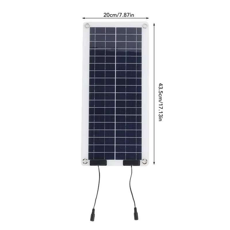 Luxuglow Solarpanel 100 W mit Dual-USB, wasserdichtes polykristallines Erhaltungsladegerät für den Außenbereich in Blau - Bild 3
